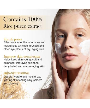 2Pc Rice Raw Pulp Face Serum Set anti-wrinkle rice essence rice essence rice water serum cream for the face moisturising and nourishing for the skin - Buy Online on SooperMarket.com