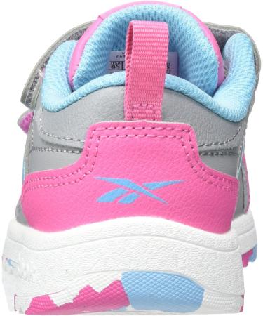 Reebok Baby Weebok Clasp Low Sneakers - Pure Grey/Digital Blue/True Pink - 5 UK Child - Buy Online on SooperMarket.com