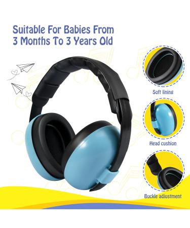 Dison Kids Noise Reduction Earmuffs - Baby Ear Protection Headphones for Toddler (3-36 Months) - Blue - Buy Online on SooperMarket.com