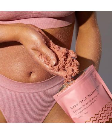 Frank Body Rose Gold Shimmer Scrub | Vegan Cruelty Free Exfoliating Body Scrub | 7.43 oz | Sugar, Salt, Vitamin E, Grapeseed Oil - Buy Online on SooperMarket.com