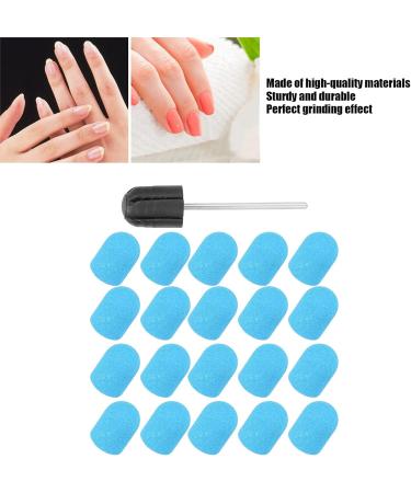 Nail Sanding Drill Bit 0.5 X 0.7in Easy To Store High Strength Nail Polishing Sanding Head Fine Sandpaper with Shaft for Grinding(blue) - Buy Online on SooperMarket.com