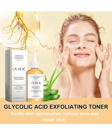 Glycolic Acid 7% Toning Solution Glycolic Acid Toner Hydrating Toner Glycolic Acid Serum Improve Blemishes&Acne and Spots Anti Aging Exfoliating Toner for Face Toner for Oily Skin 100ml - Buy Online on SooperMarket.com