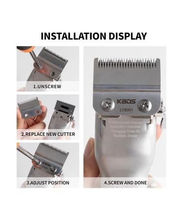 KBDS 2-Hole Replacement Shear Blades | Precision Blades for Magic Clip 5 Star Senior & Reflections Senior | 2-Pack | Silver - Buy Online on SooperMarket.com