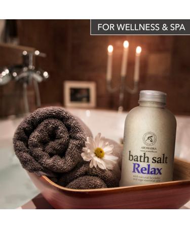 Relaxing Bathing Salt 600g - Sea Salt with Lavender & Sage Oil for Sleep Stress Relief and Aromatherapy - Best Body Care & Wellness Solution - Buy Online on SooperMarket.com