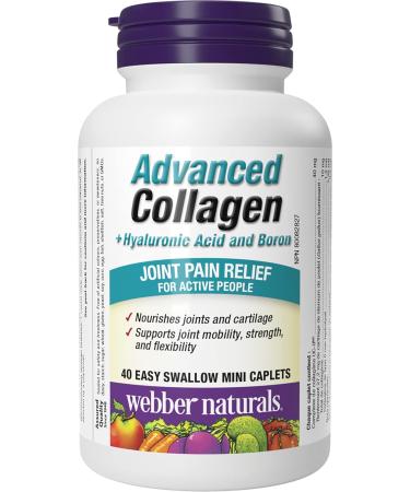 Webber Naturals Advanced Collagen with Hyaluronic Acid and Boron 40 Mini Caplets & Vitamin C Timed Release 1000 mg 150 Tablets For Bones Teeth Immune and Antioxidant Health - Buy Online on SooperMarket.com