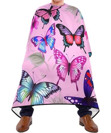 Kigai Colorful Butterfly Barber Cape - Waterproof Adjustable Hair Cutting Cape for Men & Women | Professional Salon Hairdressing Cape - Buy Online on SooperMarket.com