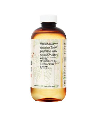De La Cruz 100% Pure Vegetable Glycerin - 8 fl oz | USP Grade for Hair, Skin & DIY Projects - Buy Online on SooperMarket.com