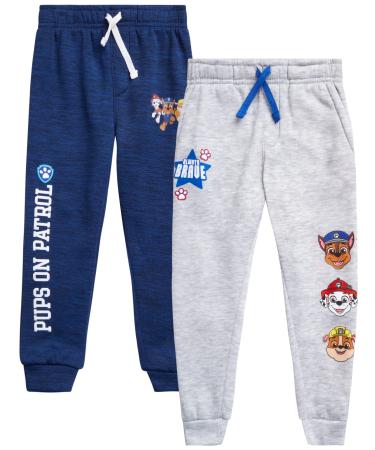Nickelodeon Boys Paw Patrol Sweatpants 2 Pack Chase and Marshall Fleece Jogger Pants (5-7) Paw Patrol/Surf/Grey 6
