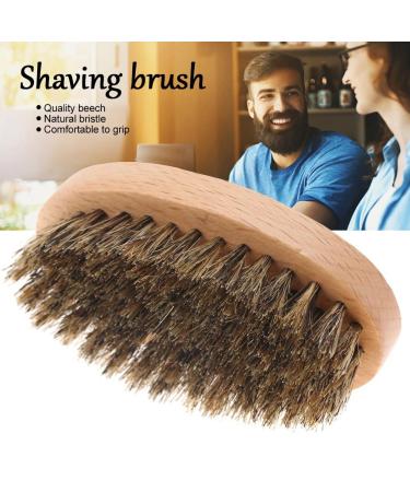 Premium Mini Beard Brush for Men - Wild Boar Oval Design | Facial Hair Cleaning & Grooming Tool (9x5x3 cm) - Buy Online on SooperMarket.com
