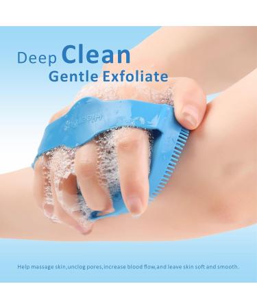 HIEERBUS Silicone Body Scrubber Gentle Exfoliating Body Scrubber in Shower Silicone Loofah with Easily Lather Bristles Long Lasting and More Hygienic Than Traditional Shower Loofah 1Pack Blue  - Buy Online on SooperMarket.com
