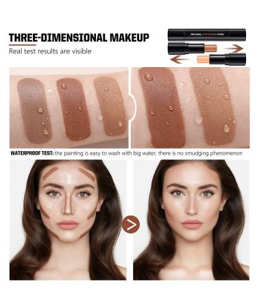 Cream Bronzer Contour Stick Highlighter Makeup Stick - Waterproof Professional Face Contour Palette - Buy Online on SooperMarket.com