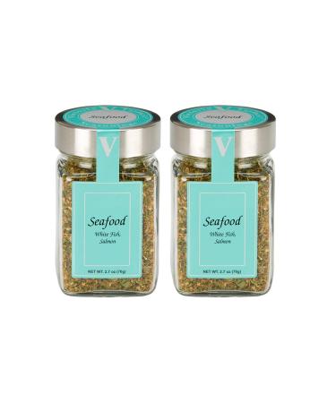 Seafood Seasoning- Two 2.7 oz. Jars -Blend of chives, thyme, oregano and lemon.