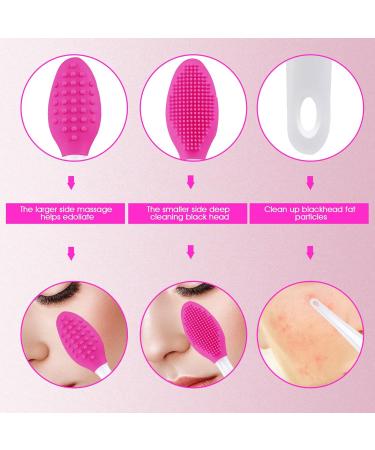 Lusofie 12 PCS Double-Sided Silicone Lip Scrub Brush Set - Exfoliating & Lightening for Men and Women - Buy Online on SooperMarket.com