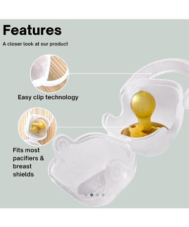 Purifyou PurePouch BPA-Free Pacifier & Nipple Shield Cases - Set of 3 | Clear Case for Diaper Bag & Stroller | Travel Pacifier Box | Keeps Binkies Clean & Accessible | 3 Count - Buy Online on SooperMarket.com