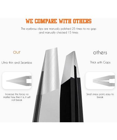 Elite Unity Tweezers - Professional Precision Hair Removal Tweezers for Women - Tweezer Kit with Strong Grip and Ergonomic Design - Grey - Buy Online on SooperMarket.com