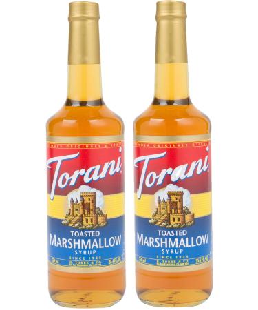 Torani Toasted Marshmallow Flavour Syrup 750ml bottle 2 Pack Brown Toasted Marshmallow 750 ml (Pack of 2)