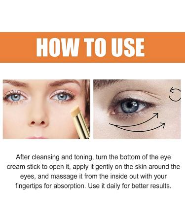 Vitamin C Eye Cream Stick Glow Eye Stick Eye Cream for Dark Circles and Puffy Eyes Under Eye Cream for Women/Men Eye Cream Anti Aging Eye Balm Stick Cooling & Hydrating Skincare 1 - Buy Online on SooperMarket.com