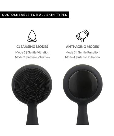 PMD Clean Pro OB: Silicone Brush & Obsidian Gemstone Massager for Clear, Youthful Skin - SonicGlow Vibration - Waterproof - Buy Online on SooperMarket.com