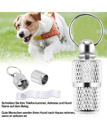 Address Pendant for Cats & Dogs - 6 Stainless Steel Pet ID Tags with Key Rings | Anti-Free Name Tag & Collar Trailer for Pet Identification - Buy Online on SooperMarket.com