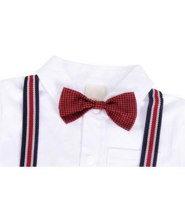 AmzBarley Baby Boys Tuxedo Rompers Suit with Bowtie - Black, 3-6 Months - Buy Online on SooperMarket.com