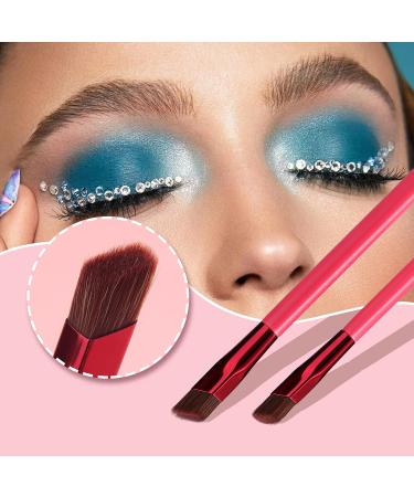 Juome 2Pcs Multi Function Eyebrow Brush Set - Professional Portable Angled Eye Brow Brush for Three-dimensional Makeup - Square Eyebrow & Hairline Concealer Brushes - Buy Online on SooperMarket.com