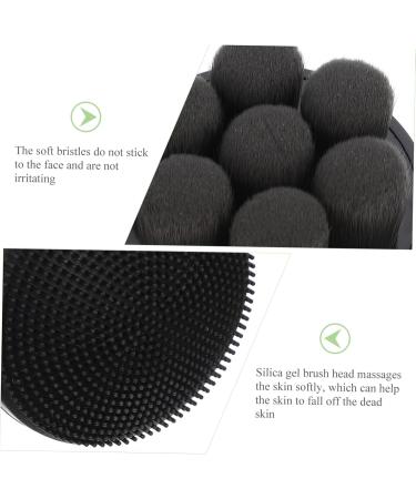 Gogogmee Face Brush Cleaning Tool Skin Care Brush Facial Scrubber Brush Soft Bristle Facial Brush Facial Brush Cleansing Brush Cleaner Face Wash Tool Handheld Face Cleaning Brush 12.50X5.00X5.00CM Black - Buy Online on SooperMarket.com