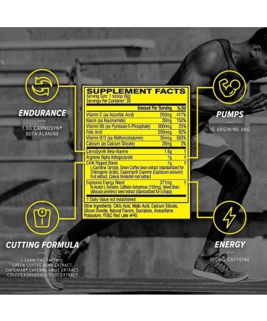 C(4) Ripped Pre-Workout | Thermogenic Pre-Workout Powder | Energy & Weight Management | Caffeine Beta Alanine L-Carnitine Tartrate | Sugar Free Zero Calorie | 30 Servings (Icy Blue Razz) Icy Blue Razz 30 Servings - Buy Online on SooperMarket.com