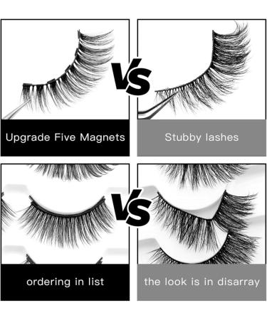 Joyeee Magnetic Eyelashes with Eyeliner 14 Pair Reusable False Lashes 3D Natural Looking Clusters Individual Lashes kit with Applicator No Glue Diy Lash Extension Kit - Buy Online on SooperMarket.com