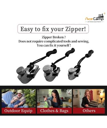 Acecamp Zipper Repair Kit - Easy DIY FixnZip Replacement Tool for Metal and Plastic Zippers - Buy Online on SooperMarket.com