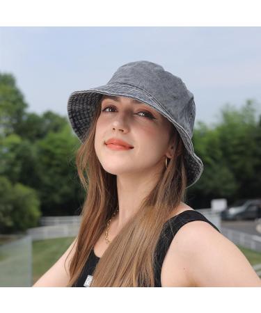 Crazy Era 3 Pack Washed Cotton Bucket Hats - Summer Outdoor Cap Set for Men and Women - Black/White/Gray - One Size - Buy Online on SooperMarket.com