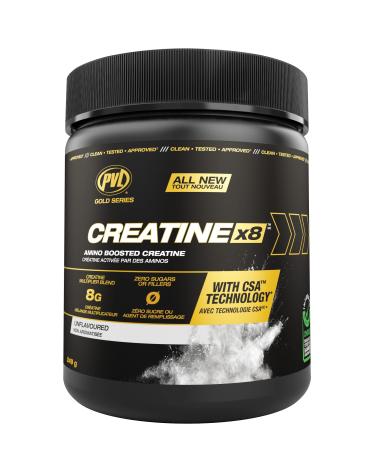 PVL Creatine X8 - Advanced Creatine Monohydrate Powder - Amino Acid Boosted Creatine Powder - Workout Supplement - Zero Sugars or Fillers -249 g - 30 Serving