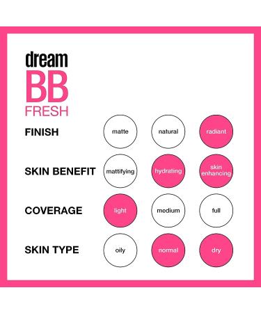 Maybelline Dream Fresh BB Cream 100 Light Sheer Tint 1.0 oz - Hydrating and Lightweight Formula - Buy Online on SooperMarket.com