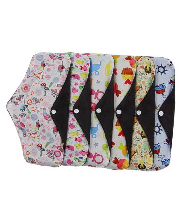 Reusable Menstrual Pads 5pcs Washable Menstrual Pads Mama Cloth Pads Cloth Menstrual Pads Cloth Towel Mama Pads Medium Size Napkin Pad Mother Reusable Feminine Pads