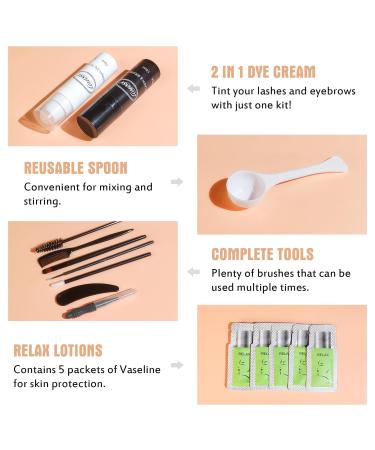 Lash Tint Eyelash Tint Kit - Professional Natural Black Color for Salon & Home Use | 30 Applications - Buy Online on SooperMarket.com