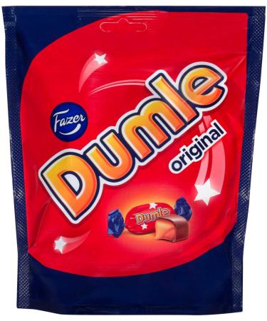 Fazer Dumle Original - Milk Chocolate with Soft Toffee Candy - Bag - (Finland)