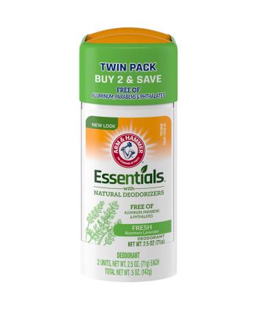 Arm & Hammer Essentials with Natural Deodorizers Deodorant Fresh Rosemary Lavender Twin Pack 2.5 oz (71 g) Each