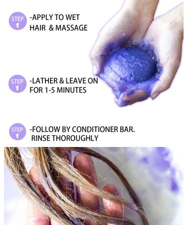 Purple Shampoo & Conditioner Bar Set | Neutralizes Brassy Tones | Sulfate Free | Travel Friendly for All Hair Types - Buy Online on SooperMarket.com