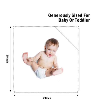 3 Pack Bamboo Baby Hooded Towels - Ultra Soft Unisex Bath Towels for Babies - Newborn Essential - Highly Absorbent Toddler Towels in White - Buy Online on SooperMarket.com
