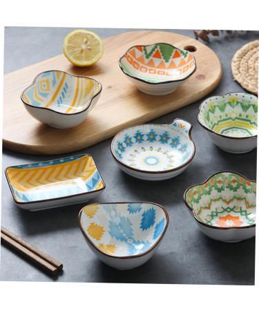 Zerodeko 6pcs Ceramic Saucer Mini Serving Dish Seasoning Bowl Dipping Sauce Plates para Mini Postres Small Ceramic Dish Seasoning Dish Sauce Bowl Dip Dishes Dipping Dish Ceramics re-usable - Buy Online on SooperMarket.com