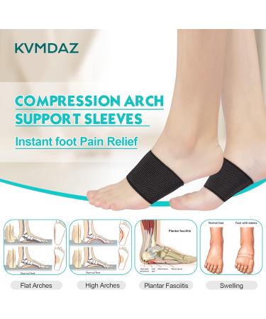 Arch support Sleeves Plantar Fasciitis Brace Compression Bands (2 Pairs) For Fallen Arches Flat Feet Bone Spurs High Arches Flat Arches Foot Pain Relief Copper Infused Wrap Straps For Women Men Medium Size - Buy Online on SooperMarket.com