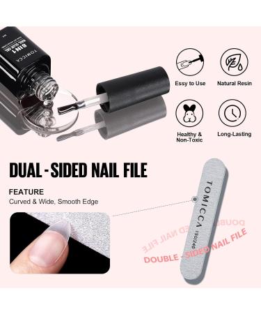 Buy Tomicca Nail Tips & Glue Gel Kit - 240pcs Soft Gel Full Cover Nail Tips for Extensions | 8-in-1 Nail Glue & UV Lamp - Buy Online on SooperMarket.com