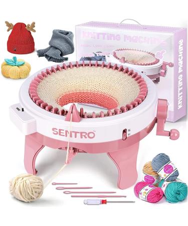 Brimoon 48 Needles Knitting Machine Smart Weaving Loom Round Knitting Machines with Row Counter for Adults or Kids DIY Knit Loom Machine Kit for Hat Scarves Gloves Socks