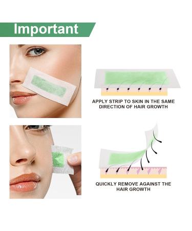 Charmonic Facial Wax Strips - 100 Count Hair Removal for Women - Waxing Strips for Face, Eyebrow, Upper Lip, Chin & Cheek - Painless Kit for All Skin Types - Buy Online on SooperMarket.com