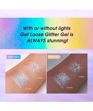 LANGMANNI Holographic Body Glitter Gel - Color Changing, Vegan & Cruelty-Free - 1.35 oz (2# Sparkling Pink) - Buy Online on SooperMarket.com