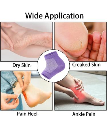 Moisturizing Toeless Silicone Socks for Women - 6pcs | Dry Cracked Heel Treatment - Buy Online on SooperMarket.com