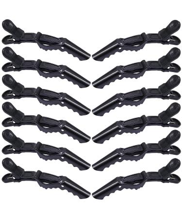 Jinlaili Crocodile Hair Clips12Pcs Hairdressing Sectioning Clamp Hair for Women Plastic Salon Hair Clips for Salon Styling Hair Barrettes DIY Accessories for Girls