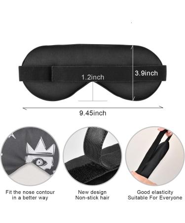 Unisex Haskirky Light Blocking Eye Mask - Breathable & Adjustable for Travel, Yoga, Meditation - Cartoon Skull Design - Buy Online on SooperMarket.com