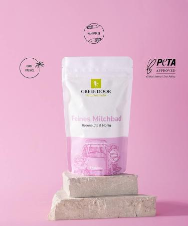 GREENDOOR Milk Bath Rose Blossom Honey - Natural Cosmetics 250ml of Nourishing Rose Milk Bath for Spa-like Experience - Buy Online on SooperMarket.com