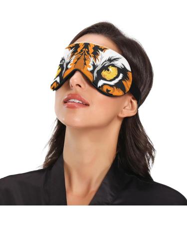 Haskirky Light Blocking Eye Mask - Adjustable for Men and Women - Ideal for Travel, Yoga, Meditation, Deep Sleep - Tiger Eye Mascot - Buy Online on SooperMarket.com