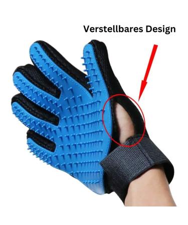 Boumour Fur Care Grooming Glove Set - Animal Hair Remover Brush for Dogs & Cats | Blue 2 Gloves Pet Fur Care - Buy Online on SooperMarket.com